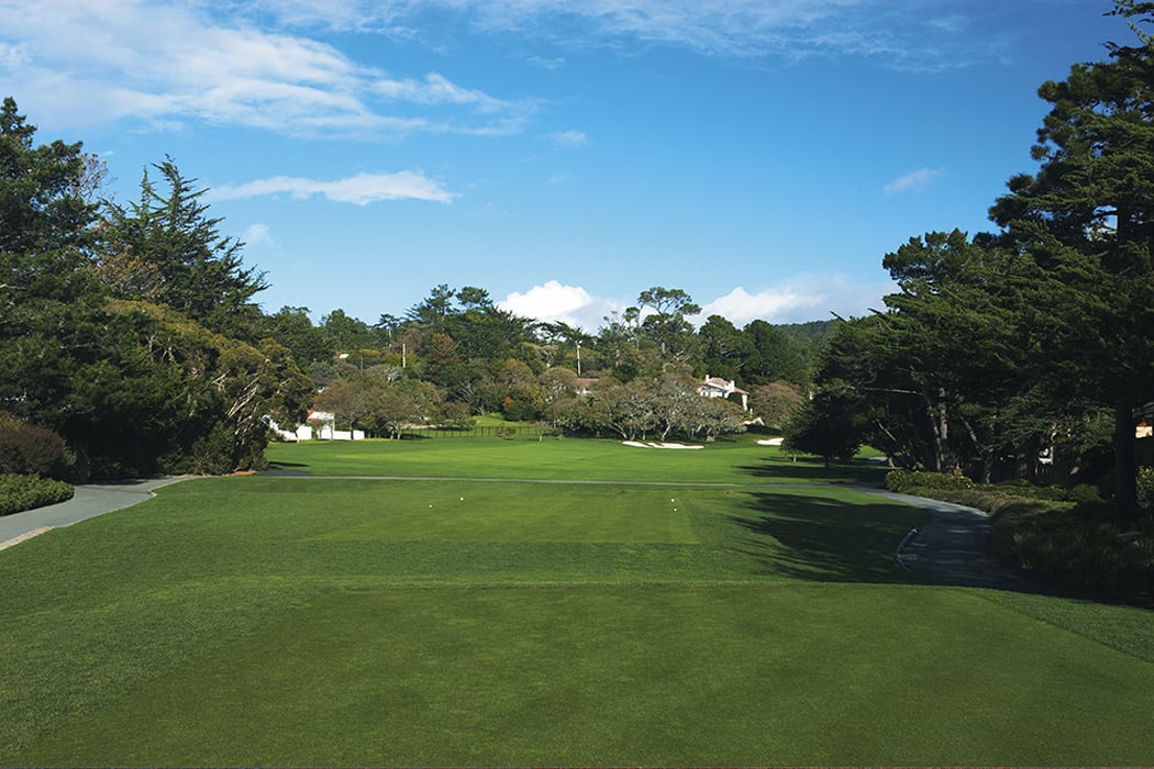 First tee box at Pebble Beach