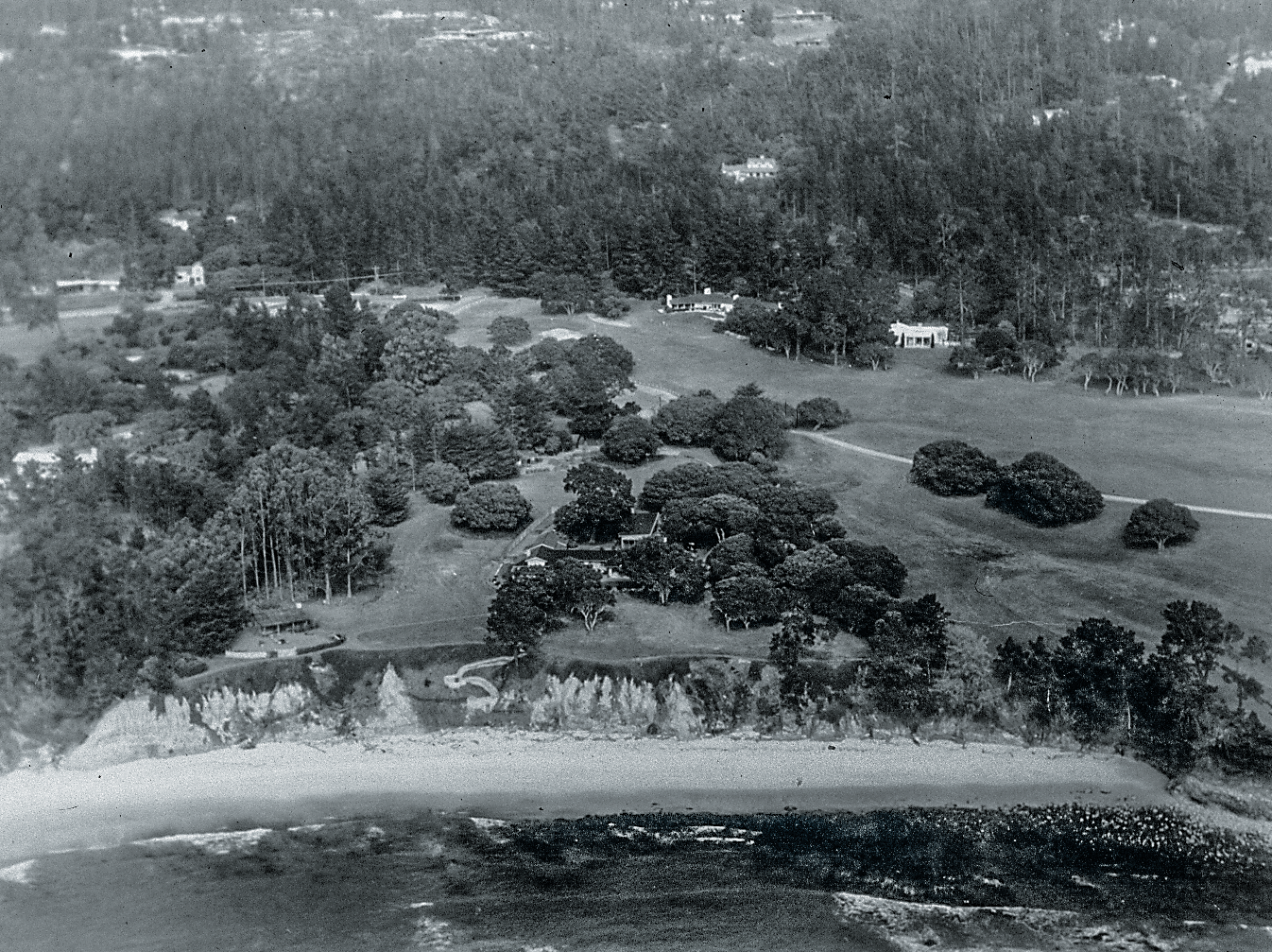 Aerial of original fifth hole