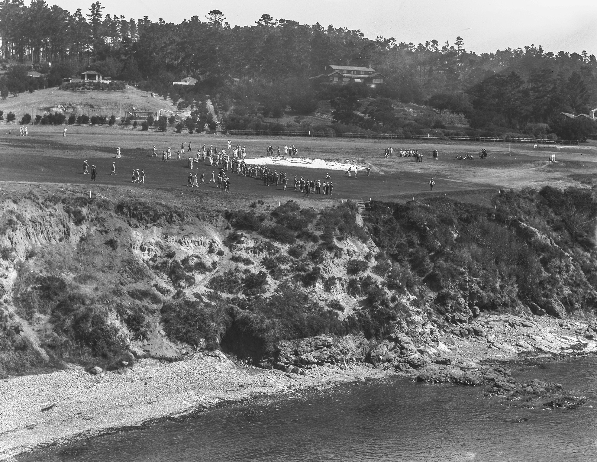 Early eighth green at Pebble Beach