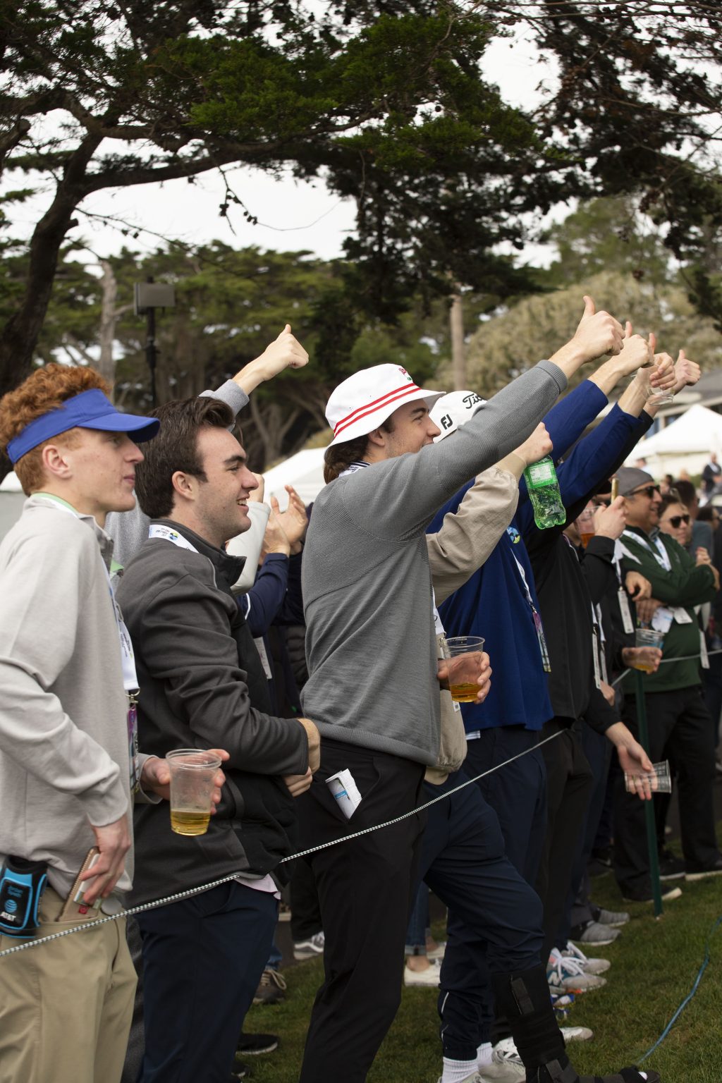 Spectators at the 2020 AT&T Pebble Beach Pro-Am