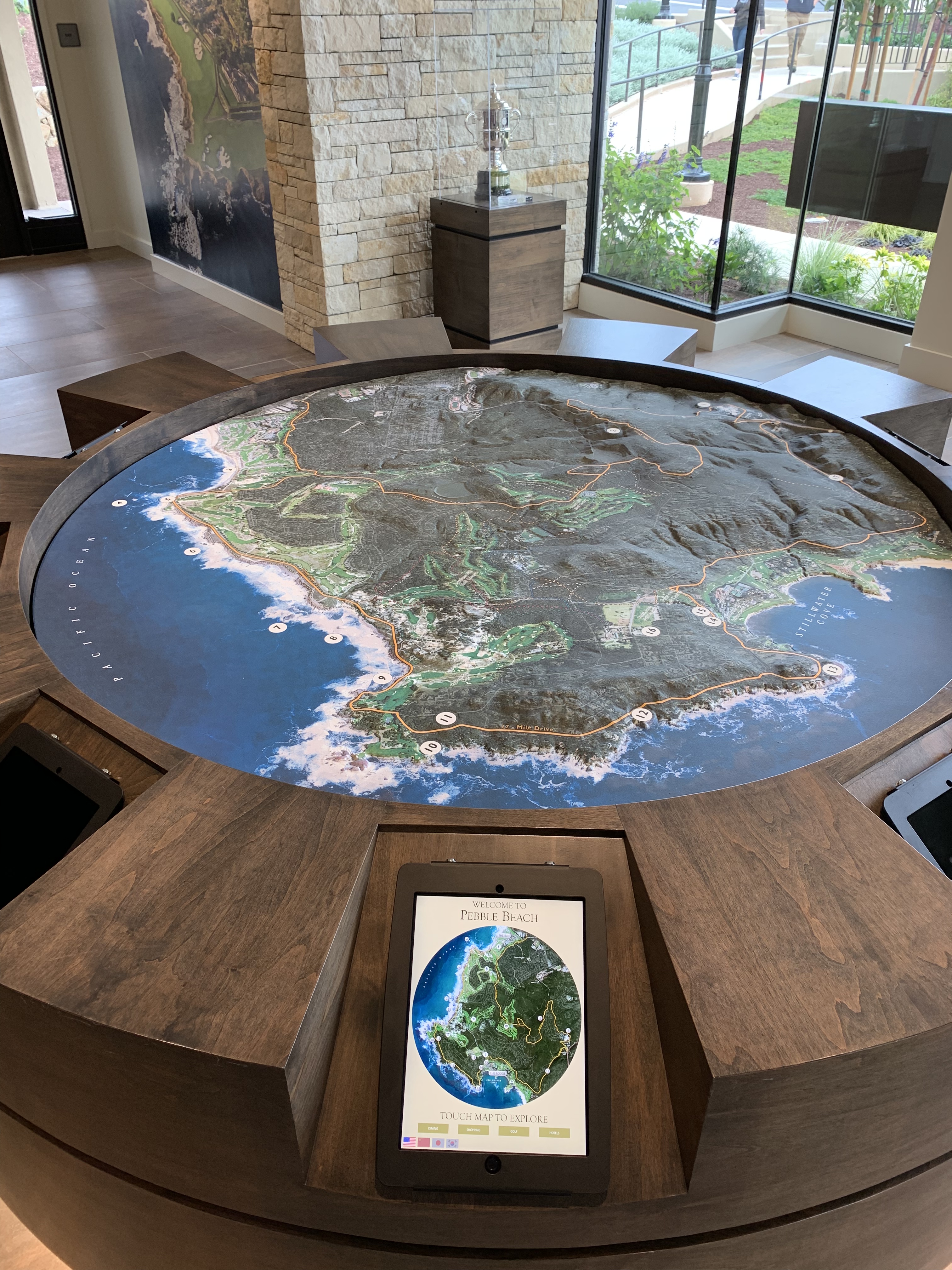 Relief map of 17-Mile Drive