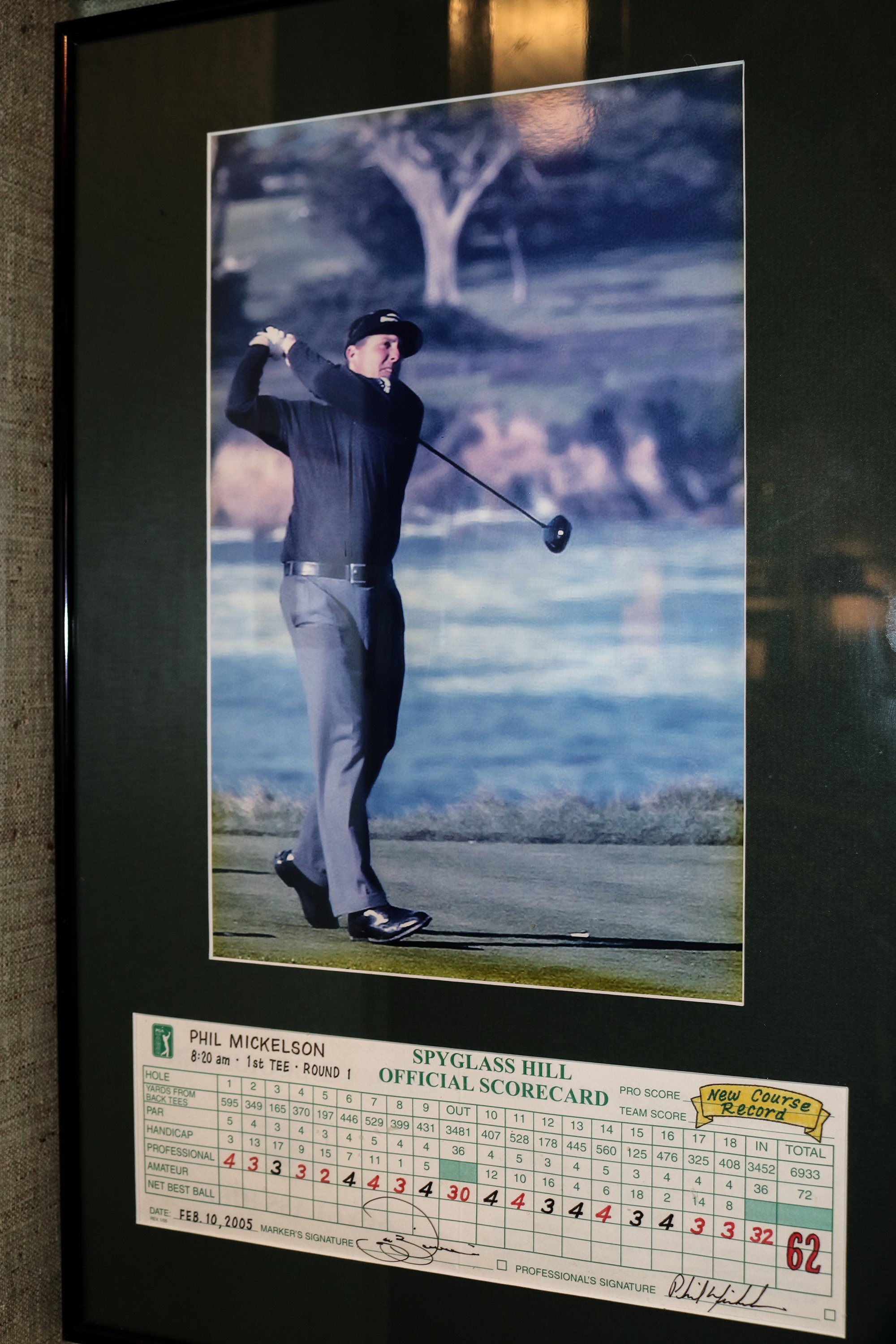 Phil Mickelson Course Record Spyglass Hill