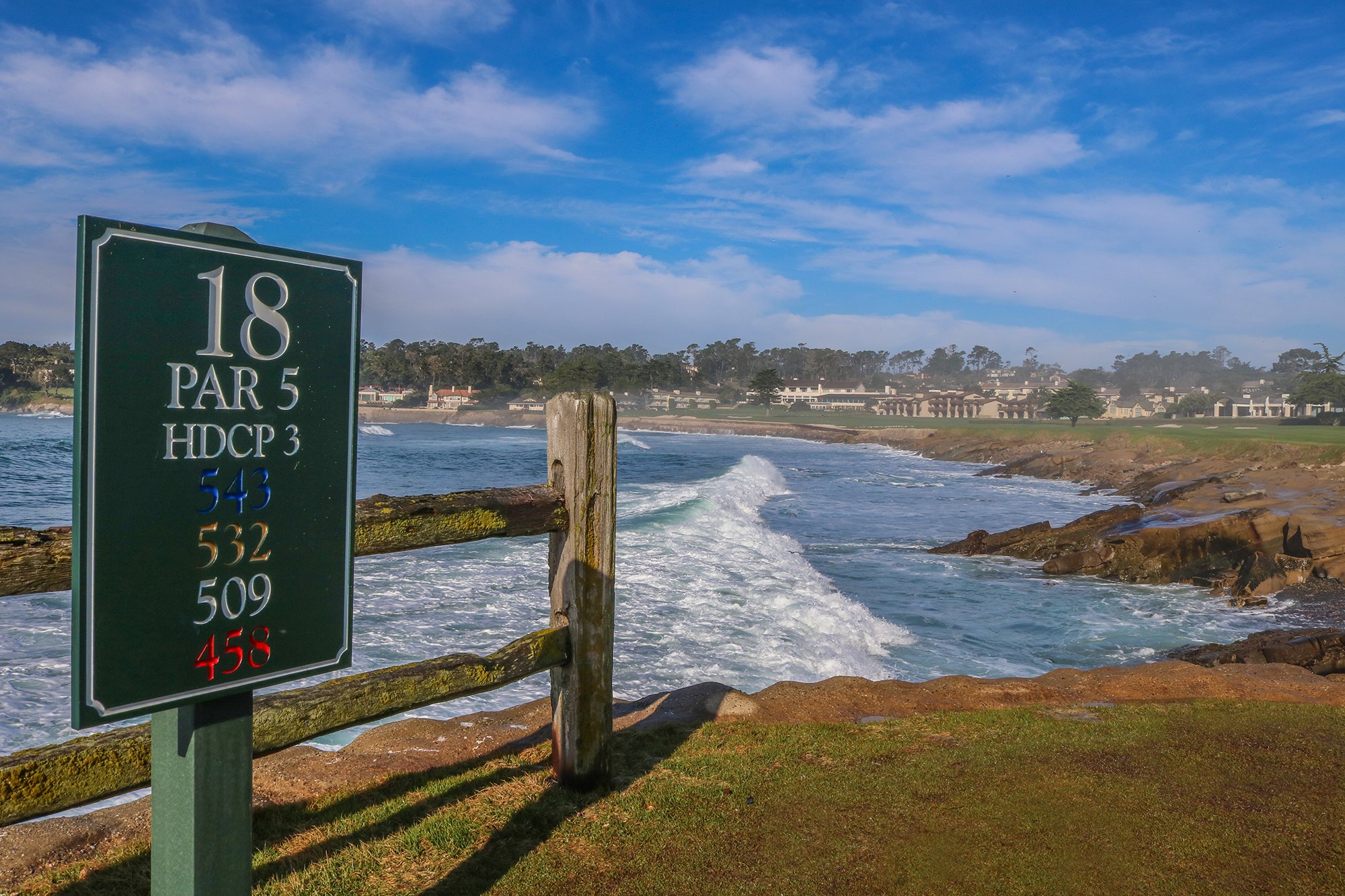 The 18th tee today