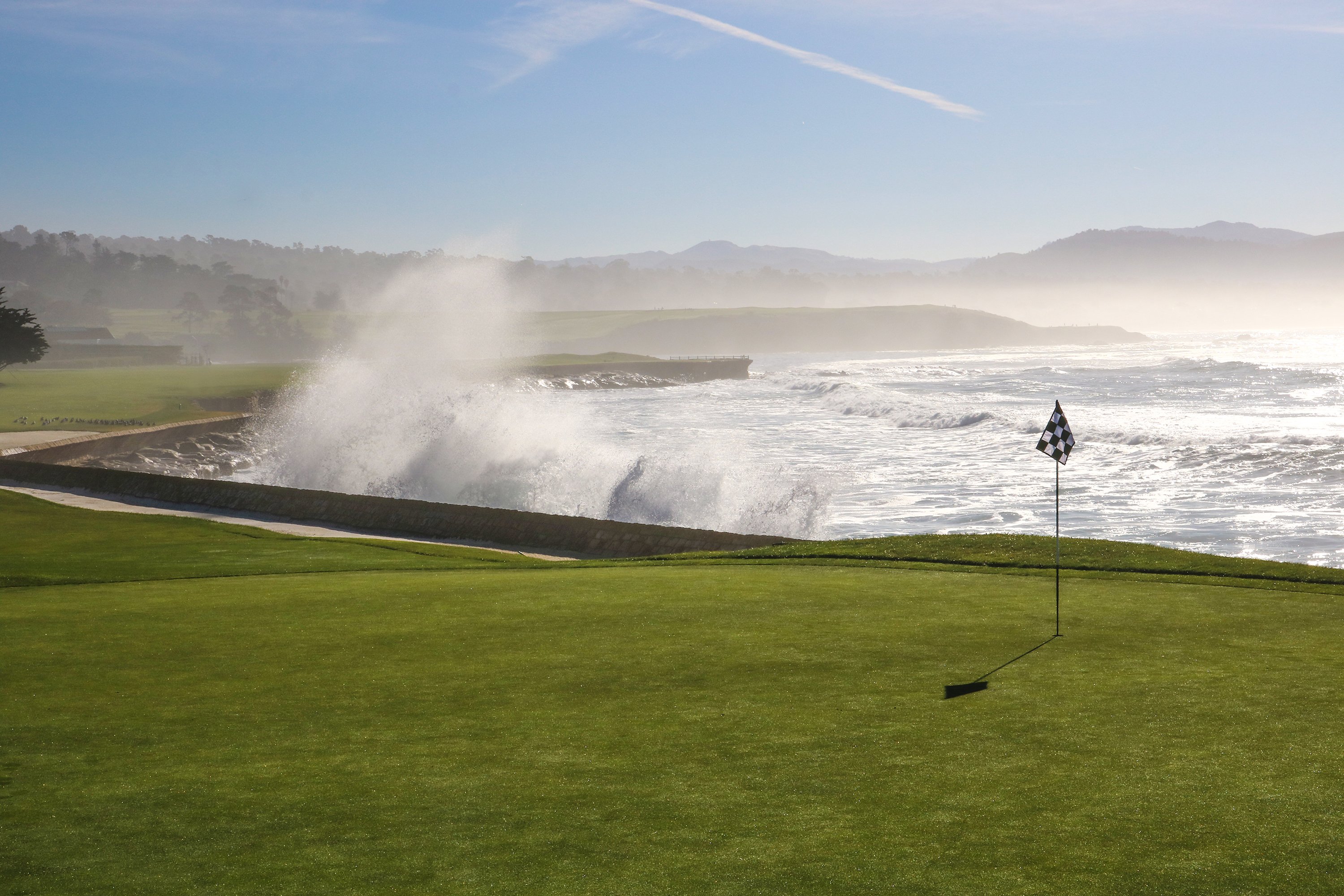 18th green at Pebble Beach