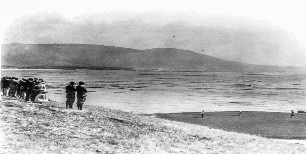 Five years after Pebble Beach opened in 1924, the seventh green was relatively massive.