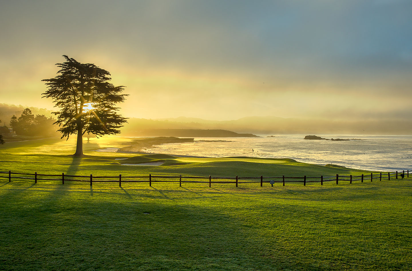 18th green at Pebble Beach