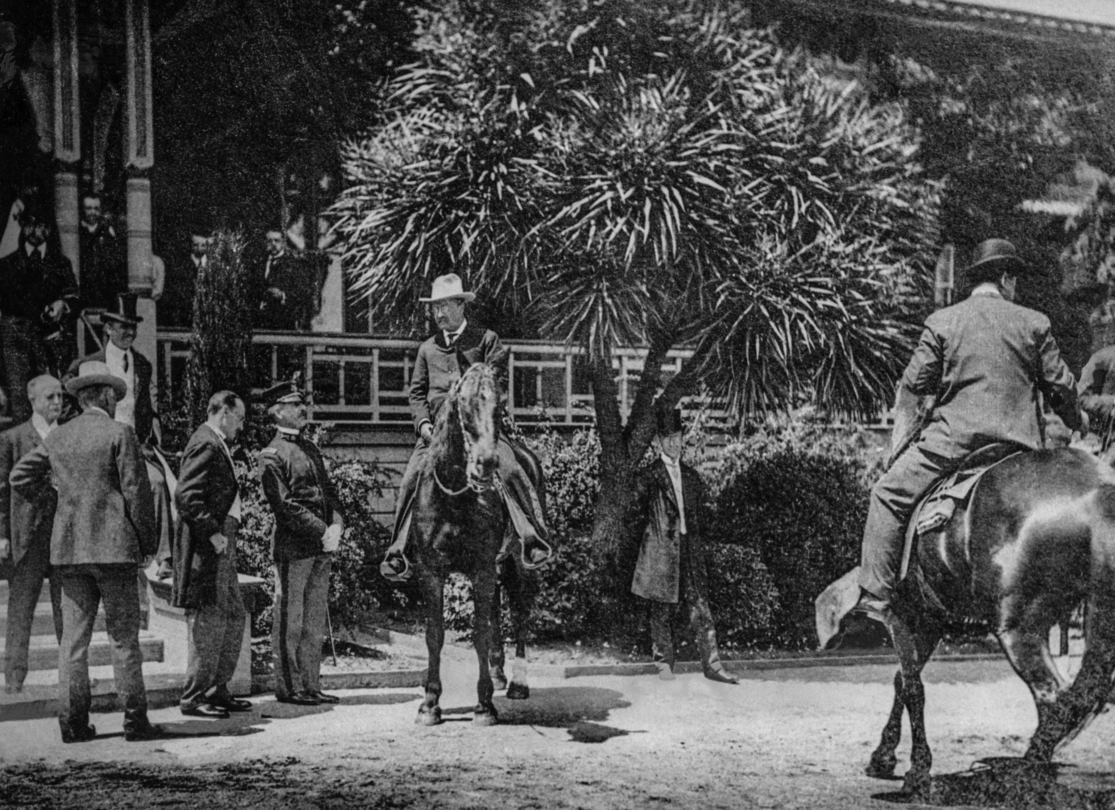 Teddy Roosevelt about to ride 17-Mile Drive