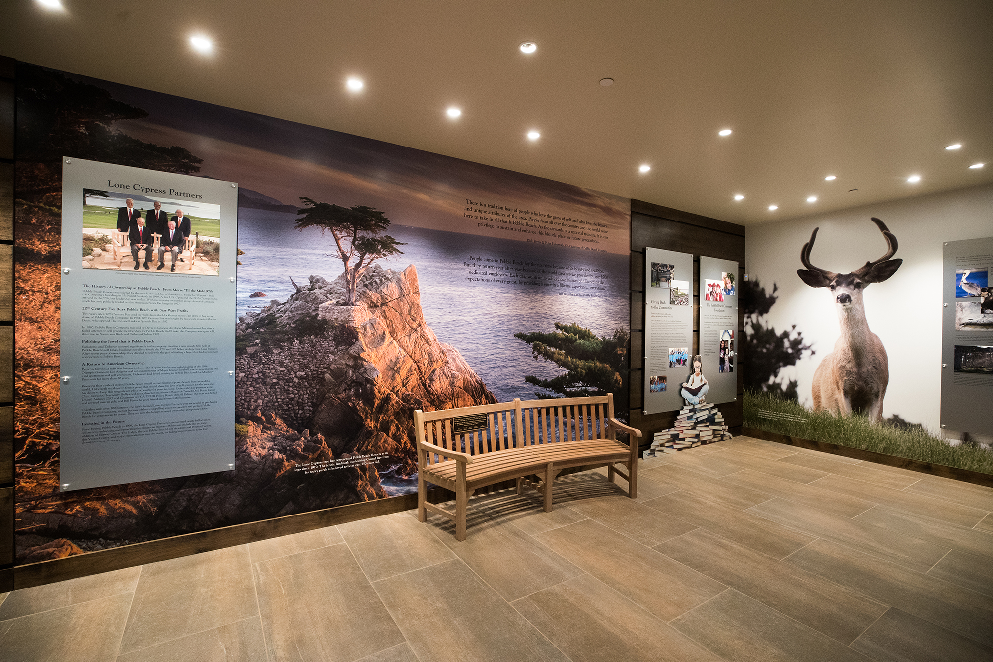 Ownership Wall at the Pebble Beach Visitor Center