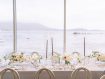 Wedding reception table overlooking Stillwater Cove