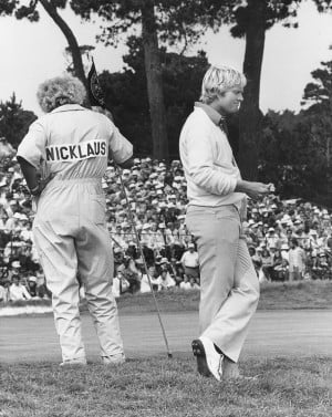 Jack Nicklaus on golf course