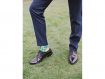 Close-up of groom's golf-themed sock