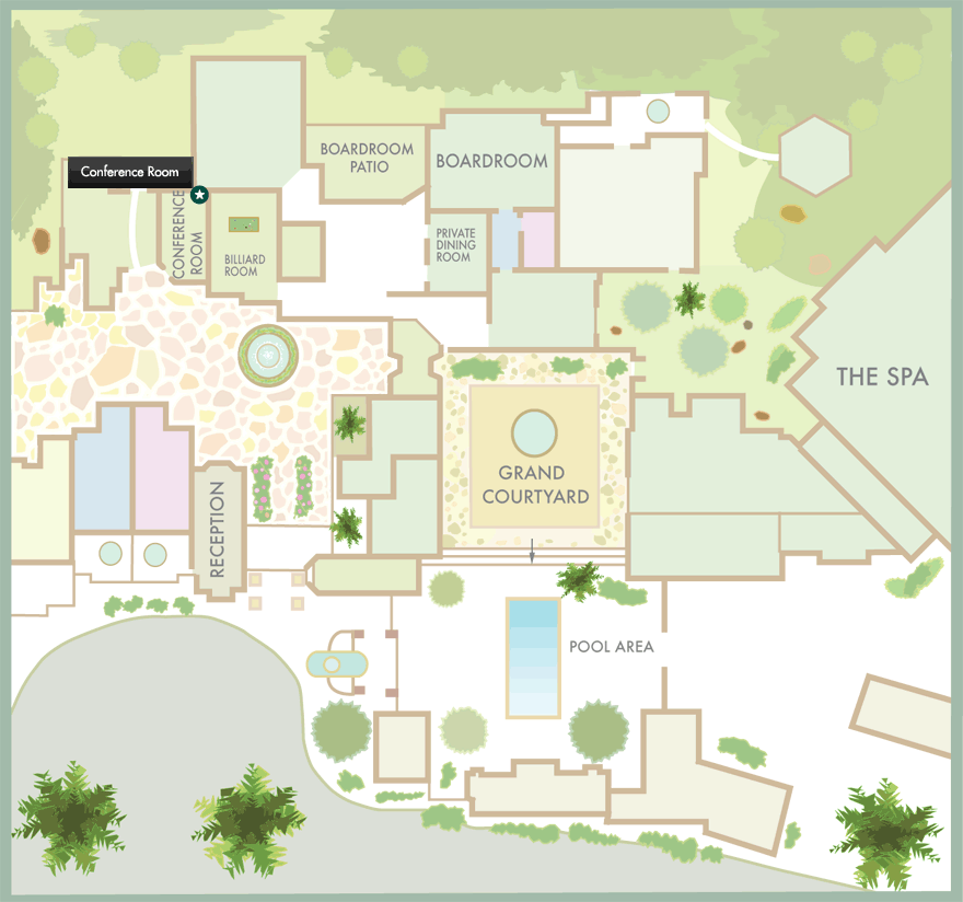 Map of Casa Palmero Conference Room