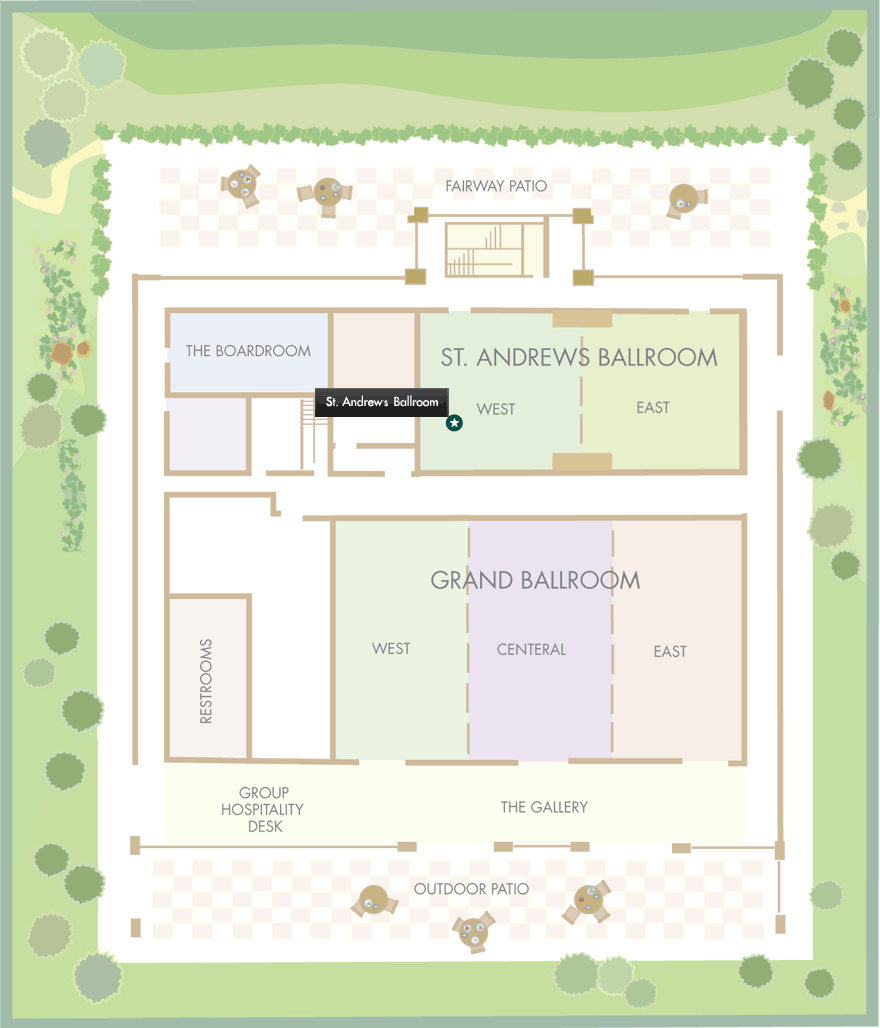 St Andrews Ballroom map
