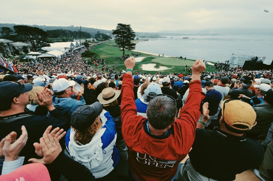 Like camping out at No. 7, you can never go wrong with grabbing a seat at the 18th green.
