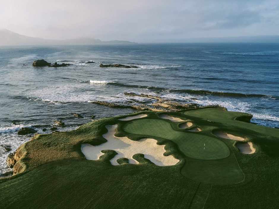 The left half of the 17th green – which is where a traditional Sunday pin is located – is just 16 paces deep.