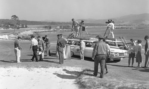 Camera crew at the Bing Crosby National Pro-Am